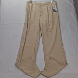 Holloway Pants Mens 38 dry-Excel Perform Pleated Khaki Wicking NEW